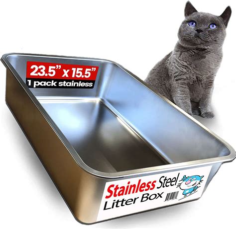 large metal litter box|best stainless steel cat box.